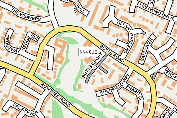 NN4 0UE map - OS OpenMap – Local (Ordnance Survey) NN4 0UE map - OS OpenMap – Local (Ordnance Survey)