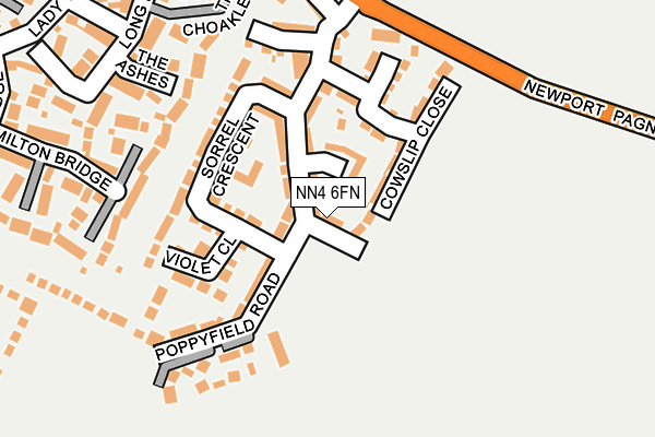 NN4 6FN map - OS OpenMap – Local (Ordnance Survey) NN4 6FN map - OS OpenMap – Local (Ordnance Survey)
