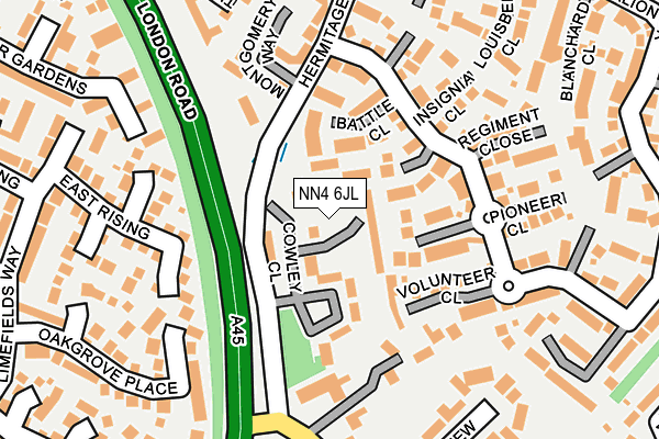 NN4 6JL map - OS OpenMap – Local (Ordnance Survey) NN4 6JL map - OS OpenMap – Local (Ordnance Survey)