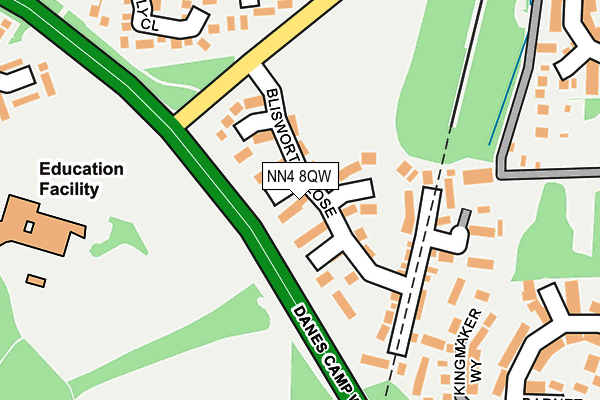 NN4 8QW map - OS OpenMap – Local (Ordnance Survey) NN4 8QW map - OS OpenMap – Local (Ordnance Survey)