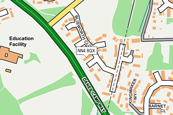 NN4 8QX map - OS OpenMap – Local (Ordnance Survey) NN4 8QX map - OS OpenMap – Local (Ordnance Survey)