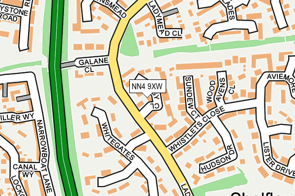 NN4 9XW map - OS OpenMap – Local (Ordnance Survey) NN4 9XW map - OS OpenMap – Local (Ordnance Survey)