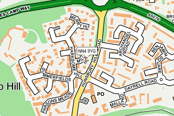 NN4 9YG map - OS OpenMap – Local (Ordnance Survey) NN4 9YG map - OS OpenMap – Local (Ordnance Survey)