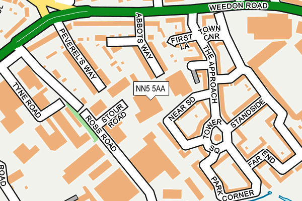 NN5 5AA map - OS OpenMap – Local (Ordnance Survey) NN5 5AA map - OS OpenMap – Local (Ordnance Survey)