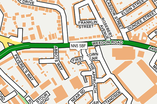 NN5 5BF map - OS OpenMap – Local (Ordnance Survey) NN5 5BF map - OS OpenMap – Local (Ordnance Survey)