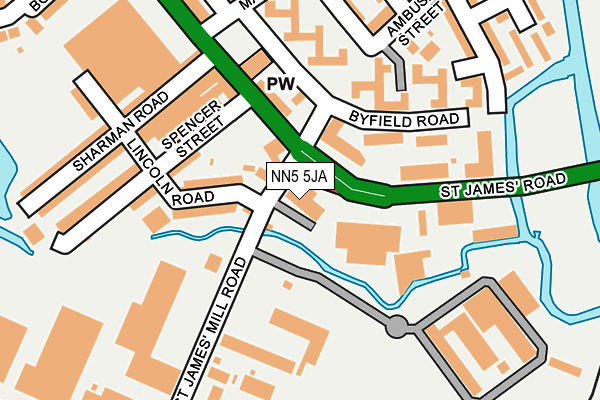 NN5 5JA map - OS OpenMap – Local (Ordnance Survey) NN5 5JA map - OS OpenMap – Local (Ordnance Survey)