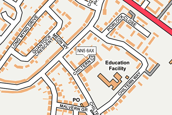 NN5 6AX map - OS OpenMap – Local (Ordnance Survey) NN5 6AX map - OS OpenMap – Local (Ordnance Survey)