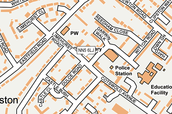NN5 6LJ map - OS OpenMap – Local (Ordnance Survey)