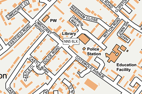 NN5 6LX map - OS OpenMap – Local (Ordnance Survey)