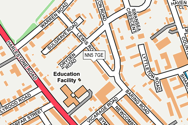 NN5 7GE map - OS OpenMap – Local (Ordnance Survey) NN5 7GE map - OS OpenMap – Local (Ordnance Survey)