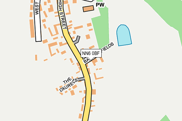 NN6 0BF map - OS OpenMap – Local (Ordnance Survey) NN6 0BF map - OS OpenMap – Local (Ordnance Survey)