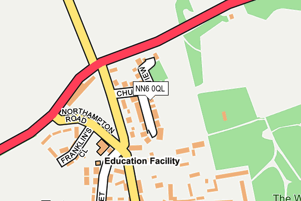 NN6 0QL map - OS OpenMap – Local (Ordnance Survey) NN6 0QL map - OS OpenMap – Local (Ordnance Survey)