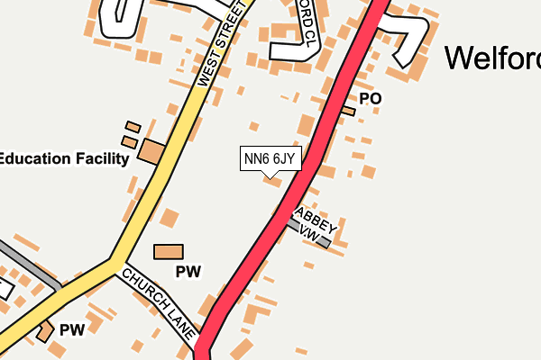 NN6 6JY map - OS OpenMap – Local (Ordnance Survey) NN6 6JY map - OS OpenMap – Local (Ordnance Survey)