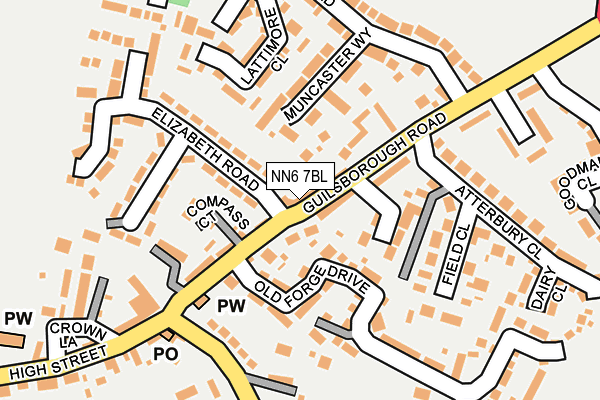 NN6 7BL map - OS OpenMap – Local (Ordnance Survey) NN6 7BL map - OS OpenMap – Local (Ordnance Survey)