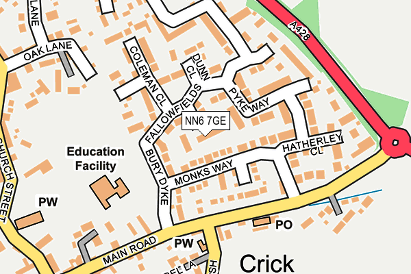 NN6 7GE map - OS OpenMap – Local (Ordnance Survey) NN6 7GE map - OS OpenMap – Local (Ordnance Survey)