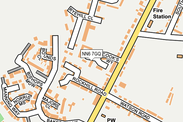 NN6 7GQ map - OS OpenMap – Local (Ordnance Survey) NN6 7GQ map - OS OpenMap – Local (Ordnance Survey)
