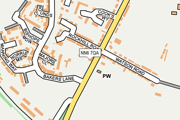 NN6 7QA map - OS OpenMap – Local (Ordnance Survey) NN6 7QA map - OS OpenMap – Local (Ordnance Survey)