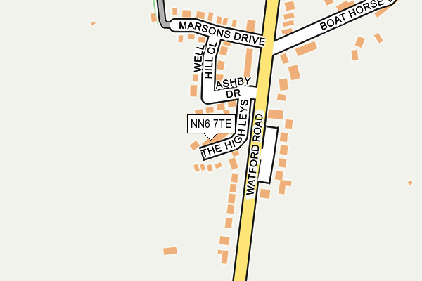 NN6 7TE map - OS OpenMap – Local (Ordnance Survey) NN6 7TE map - OS OpenMap – Local (Ordnance Survey)