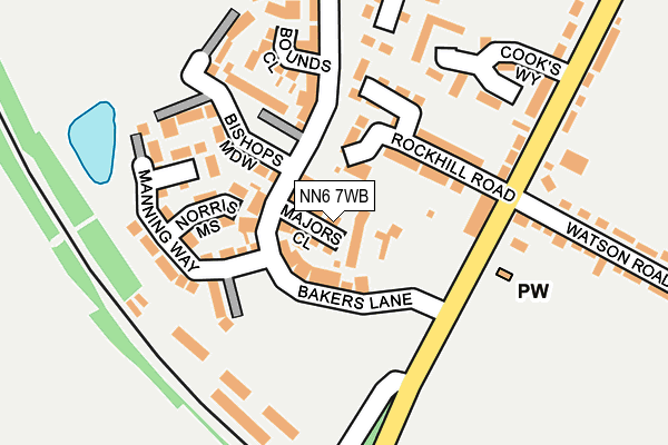 NN6 7WB map - OS OpenMap – Local (Ordnance Survey) NN6 7WB map - OS OpenMap – Local (Ordnance Survey)