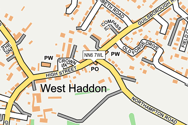 NN6 7WL map - OS OpenMap – Local (Ordnance Survey) NN6 7WL map - OS OpenMap – Local (Ordnance Survey)