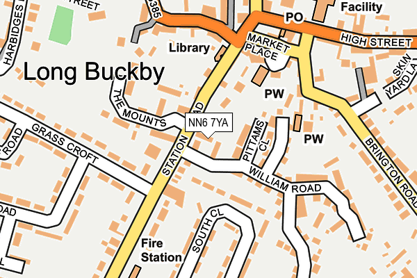 NN6 7YA map - OS OpenMap – Local (Ordnance Survey) NN6 7YA map - OS OpenMap – Local (Ordnance Survey)