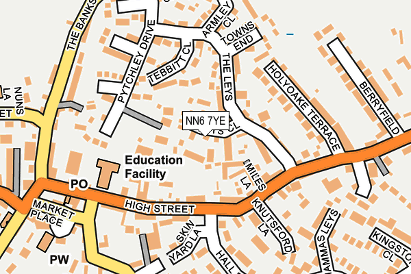 NN6 7YE map - OS OpenMap – Local (Ordnance Survey) NN6 7YE map - OS OpenMap – Local (Ordnance Survey)