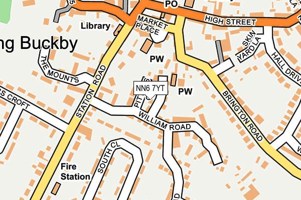 NN6 7YT map - OS OpenMap – Local (Ordnance Survey) NN6 7YT map - OS OpenMap – Local (Ordnance Survey)