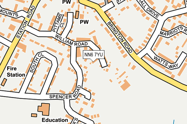 NN6 7YU map - OS OpenMap – Local (Ordnance Survey) NN6 7YU map - OS OpenMap – Local (Ordnance Survey)