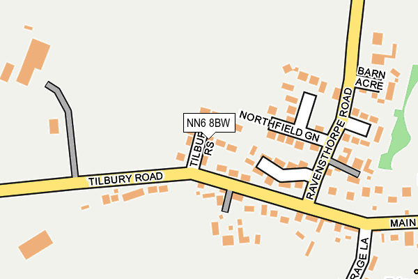 NN6 8BW map - OS OpenMap – Local (Ordnance Survey) NN6 8BW map - OS OpenMap – Local (Ordnance Survey)