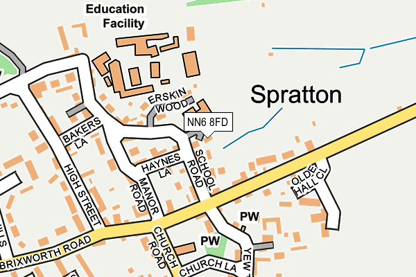 NN6 8FD map - OS OpenMap – Local (Ordnance Survey) NN6 8FD map - OS OpenMap – Local (Ordnance Survey)
