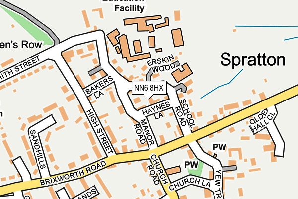 NN6 8HX map - OS OpenMap – Local (Ordnance Survey) NN6 8HX map - OS OpenMap – Local (Ordnance Survey)