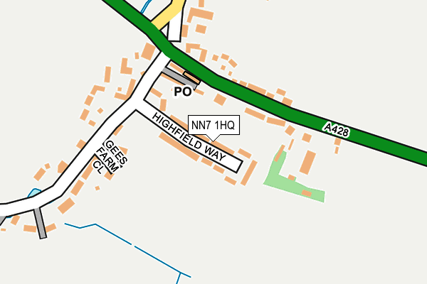 NN7 1HQ map - OS OpenMap – Local (Ordnance Survey) NN7 1HQ map - OS OpenMap – Local (Ordnance Survey)