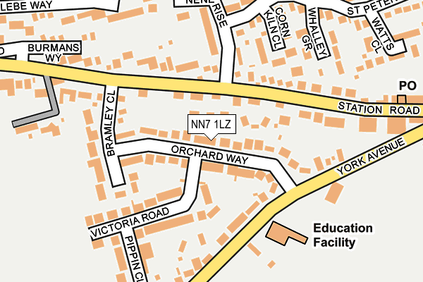 NN7 1LZ map - OS OpenMap – Local (Ordnance Survey) NN7 1LZ map - OS OpenMap – Local (Ordnance Survey)