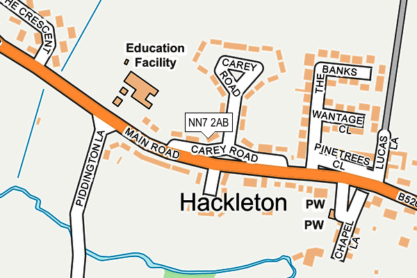 NN7 2AB map - OS OpenMap – Local (Ordnance Survey)