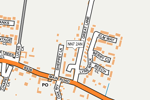 NN7 2AN map - OS OpenMap – Local (Ordnance Survey) NN7 2AN map - OS OpenMap – Local (Ordnance Survey)