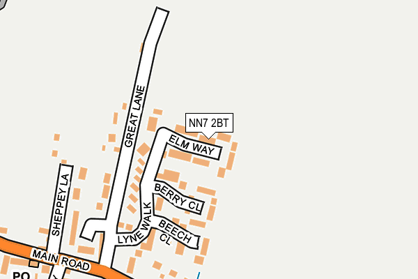 NN7 2BT map - OS OpenMap – Local (Ordnance Survey) NN7 2BT map - OS OpenMap – Local (Ordnance Survey)