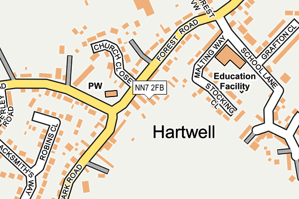 NN7 2FB map - OS OpenMap – Local (Ordnance Survey)