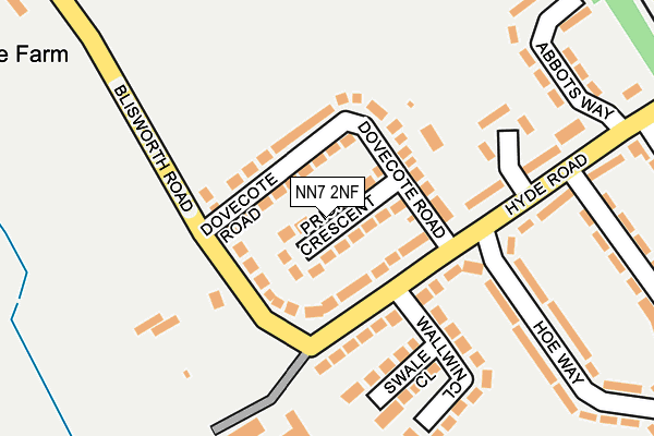 NN7 2NF map - OS OpenMap – Local (Ordnance Survey)