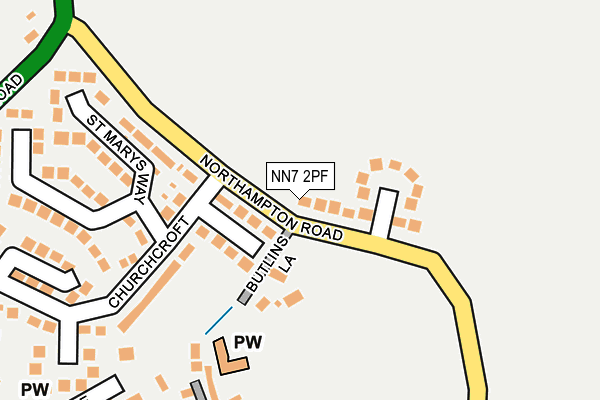 NN7 2PF map - OS OpenMap – Local (Ordnance Survey) NN7 2PF map - OS OpenMap – Local (Ordnance Survey)
