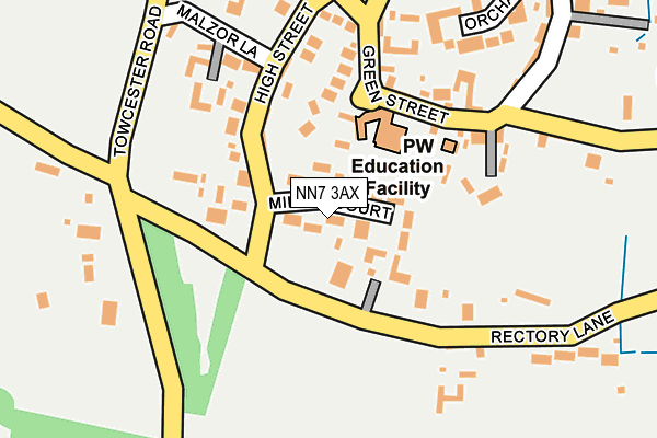 NN7 3AX map - OS OpenMap – Local (Ordnance Survey) NN7 3AX map - OS OpenMap – Local (Ordnance Survey)