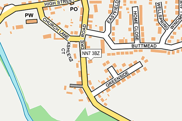 NN7 3BZ map - OS OpenMap – Local (Ordnance Survey) NN7 3BZ map - OS OpenMap – Local (Ordnance Survey)