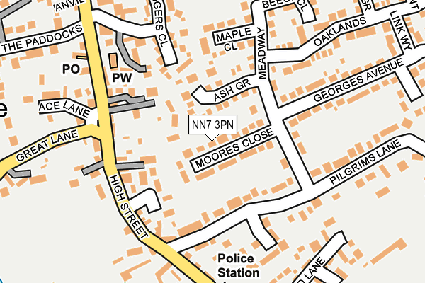 NN7 3PN map - OS OpenMap – Local (Ordnance Survey) NN7 3PN map - OS OpenMap – Local (Ordnance Survey)
