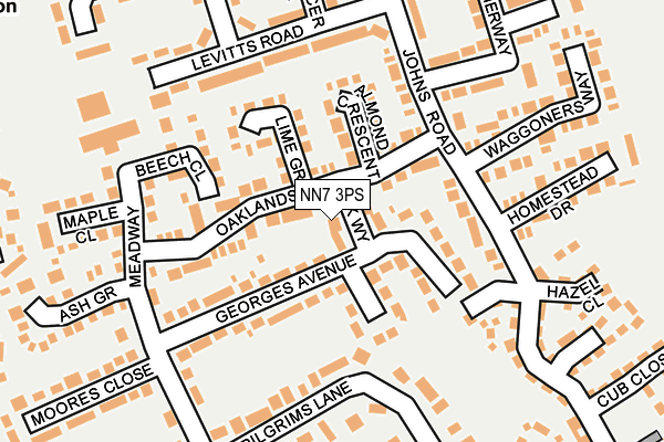 NN7 3PS map - OS OpenMap – Local (Ordnance Survey) NN7 3PS map - OS OpenMap – Local (Ordnance Survey)