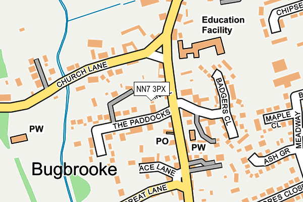 NN7 3PX map - OS OpenMap – Local (Ordnance Survey) NN7 3PX map - OS OpenMap – Local (Ordnance Survey)