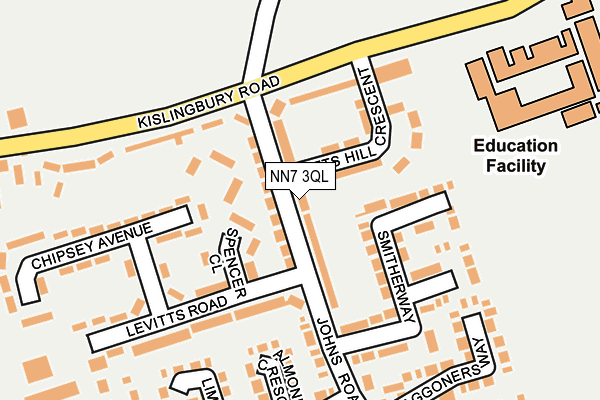 NN7 3QL map - OS OpenMap – Local (Ordnance Survey) NN7 3QL map - OS OpenMap – Local (Ordnance Survey)