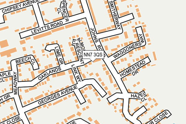 NN7 3QS map - OS OpenMap – Local (Ordnance Survey) NN7 3QS map - OS OpenMap – Local (Ordnance Survey)