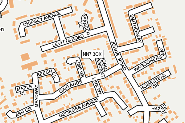 NN7 3QX map - OS OpenMap – Local (Ordnance Survey) NN7 3QX map - OS OpenMap – Local (Ordnance Survey)