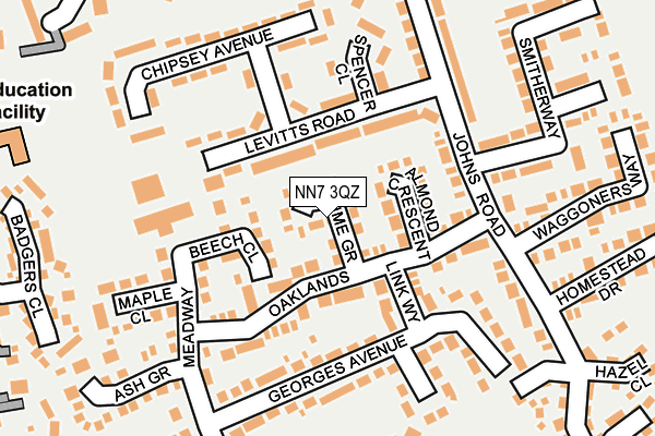 NN7 3QZ map - OS OpenMap – Local (Ordnance Survey) NN7 3QZ map - OS OpenMap – Local (Ordnance Survey)