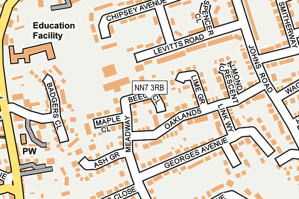 NN7 3RB map - OS OpenMap – Local (Ordnance Survey) NN7 3RB map - OS OpenMap – Local (Ordnance Survey)