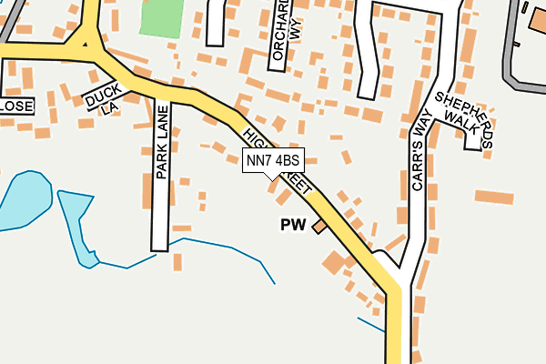 NN7 4BS map - OS OpenMap – Local (Ordnance Survey) NN7 4BS map - OS OpenMap – Local (Ordnance Survey)